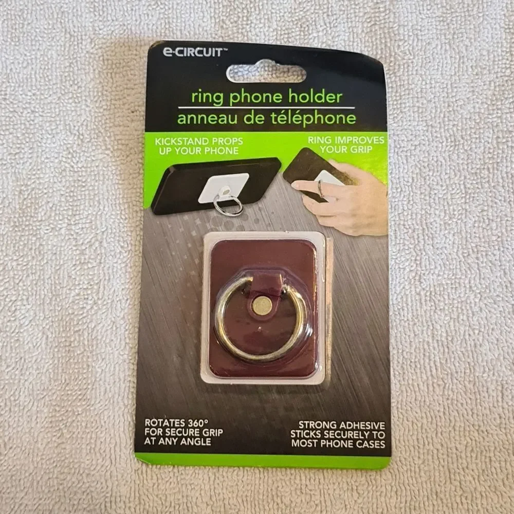 🏖 Burgundy Adhesive Ring Phone Holder